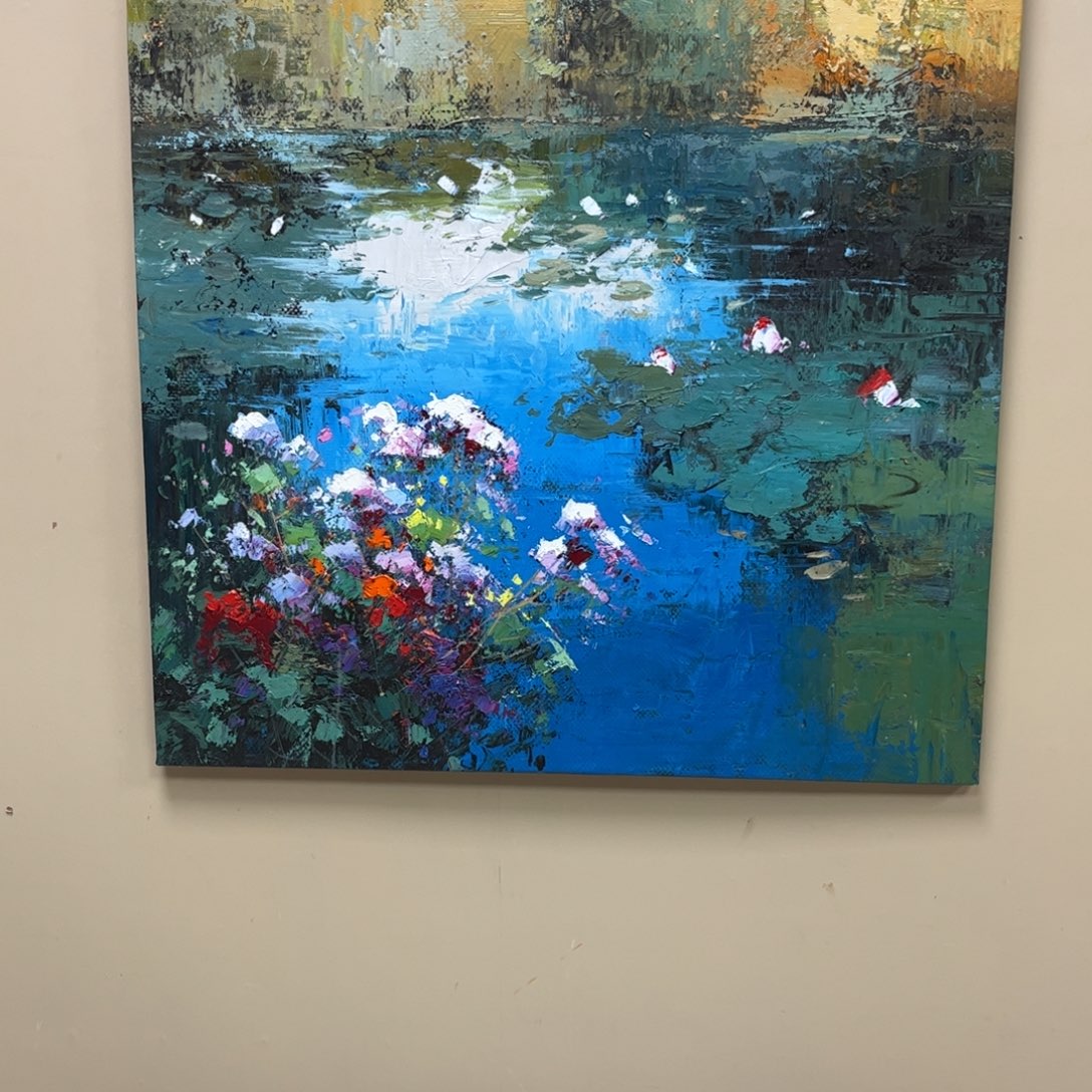 手工手绘精品油画内框60+60尺寸