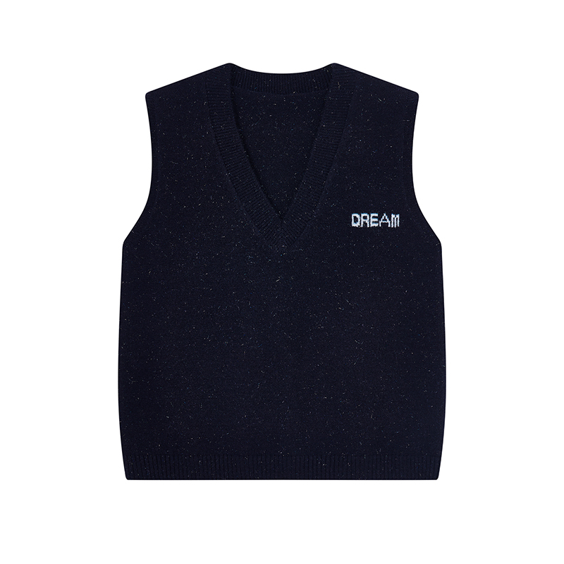 【达人专属】银丝V领针织背心ZW9528