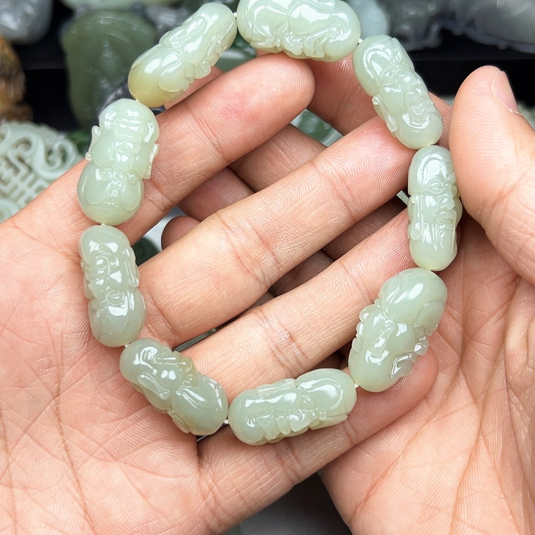 和田玉手串未镶嵌