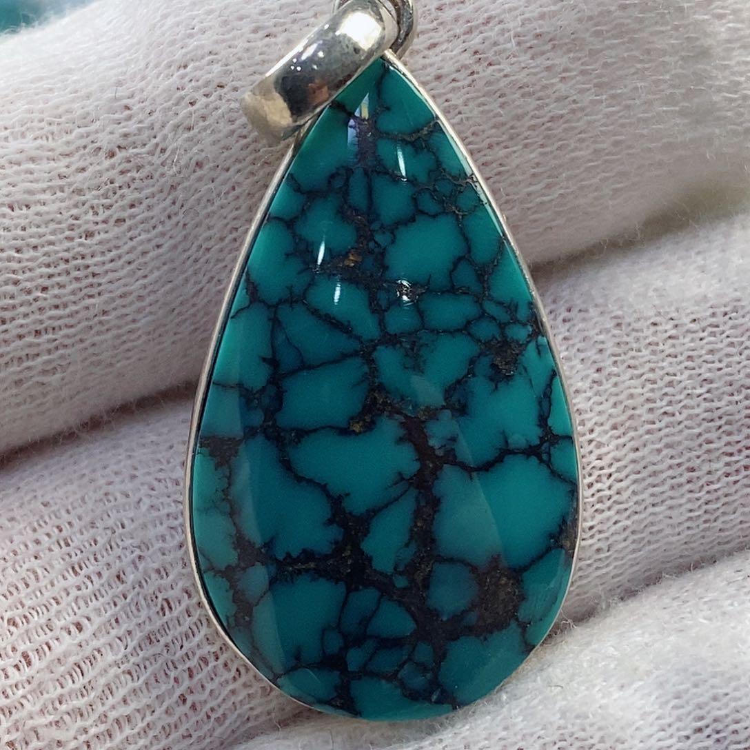 绿松石珠宝奇石银S925镶嵌