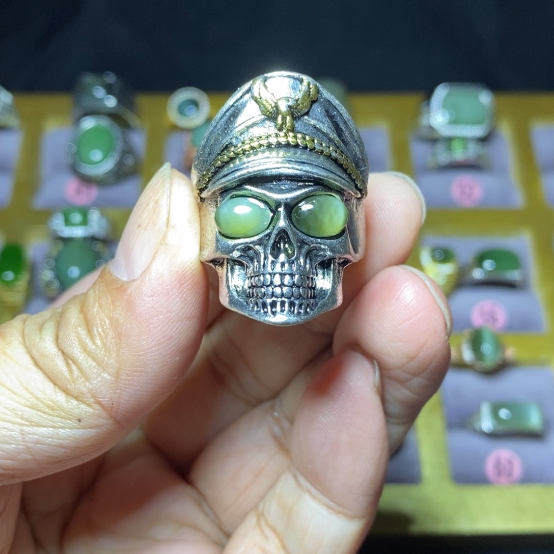 和田玉（碧玉）戒指未镶嵌