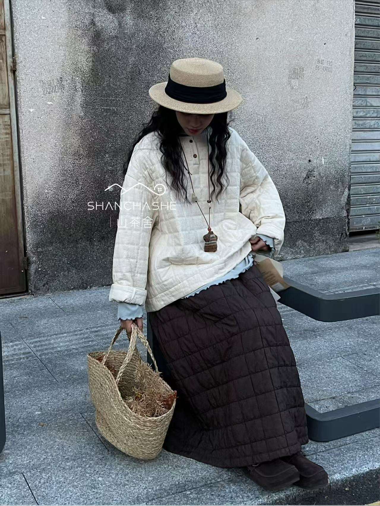 SCS#8561#宽松长袖棉服 FL