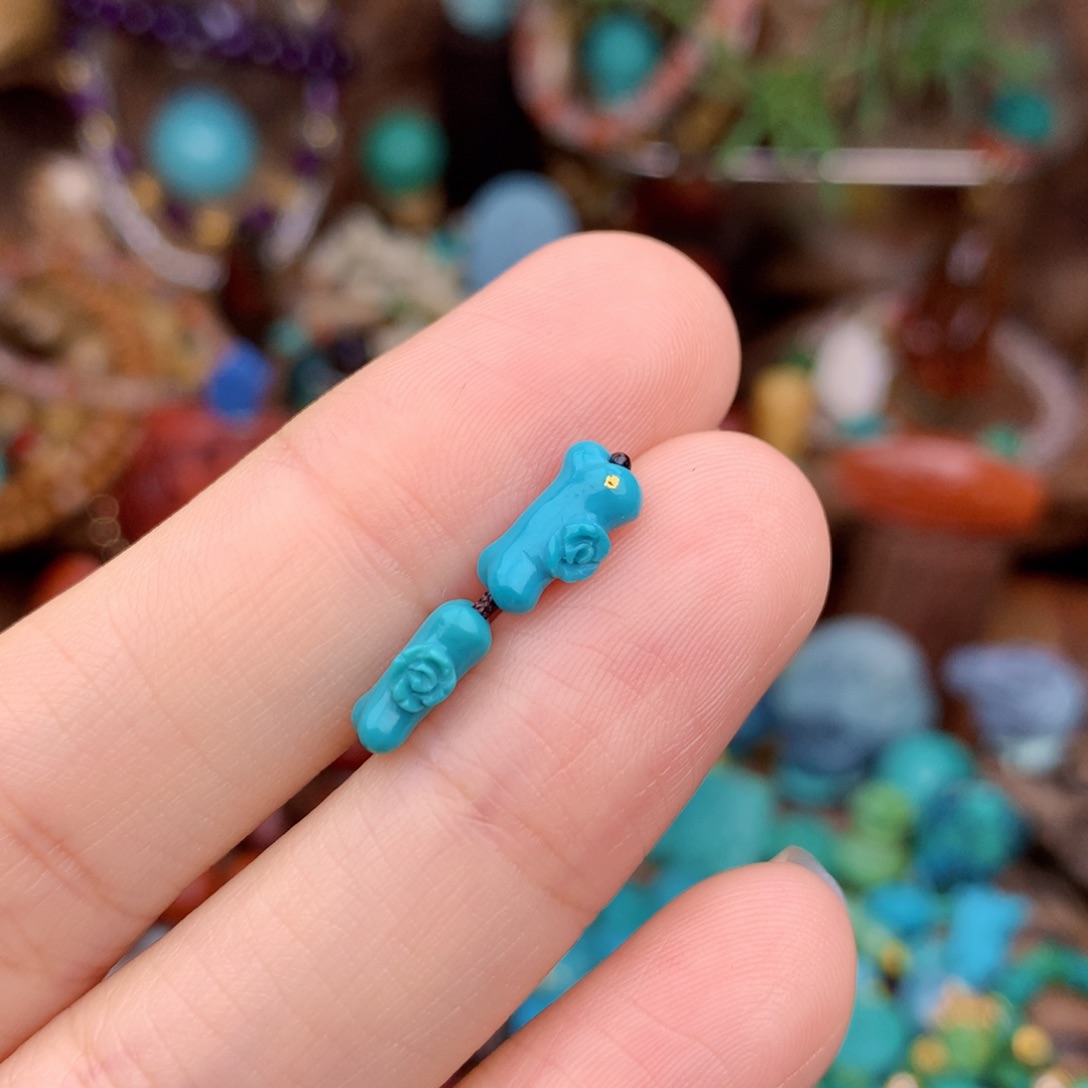 绿松石珠宝奇石未镶嵌爱****e