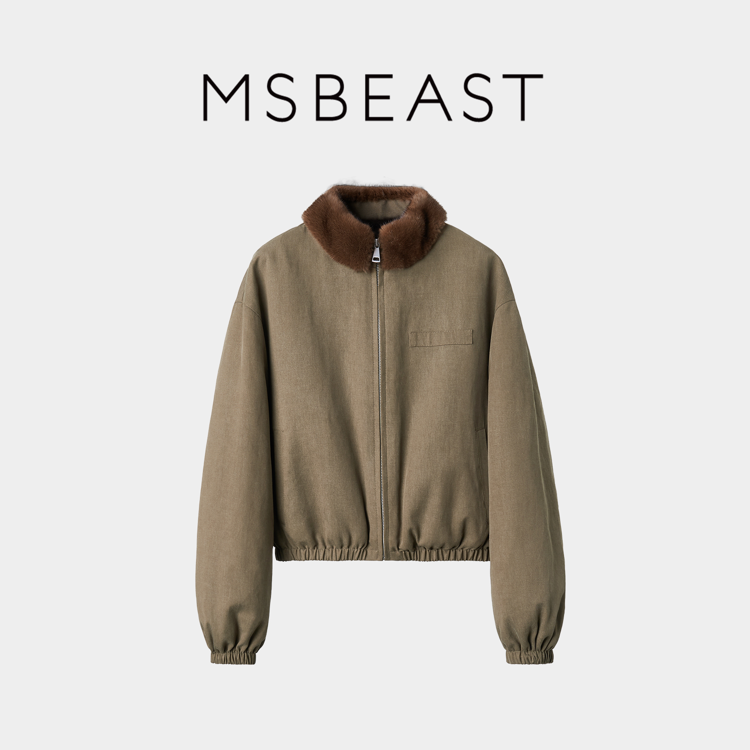 MSBEAST/野兽小姐进口紫某貂内胆水貂毛领鹅绒派克外套丨紫夜传说