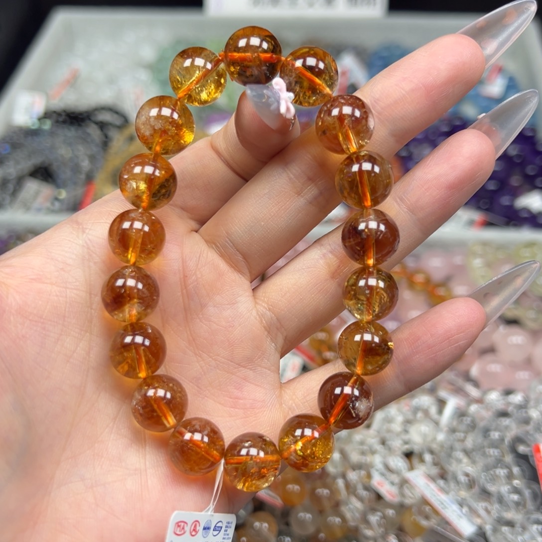 M***H未镶嵌水晶手链卡11珍藏级冰透暴力黄塔晶15