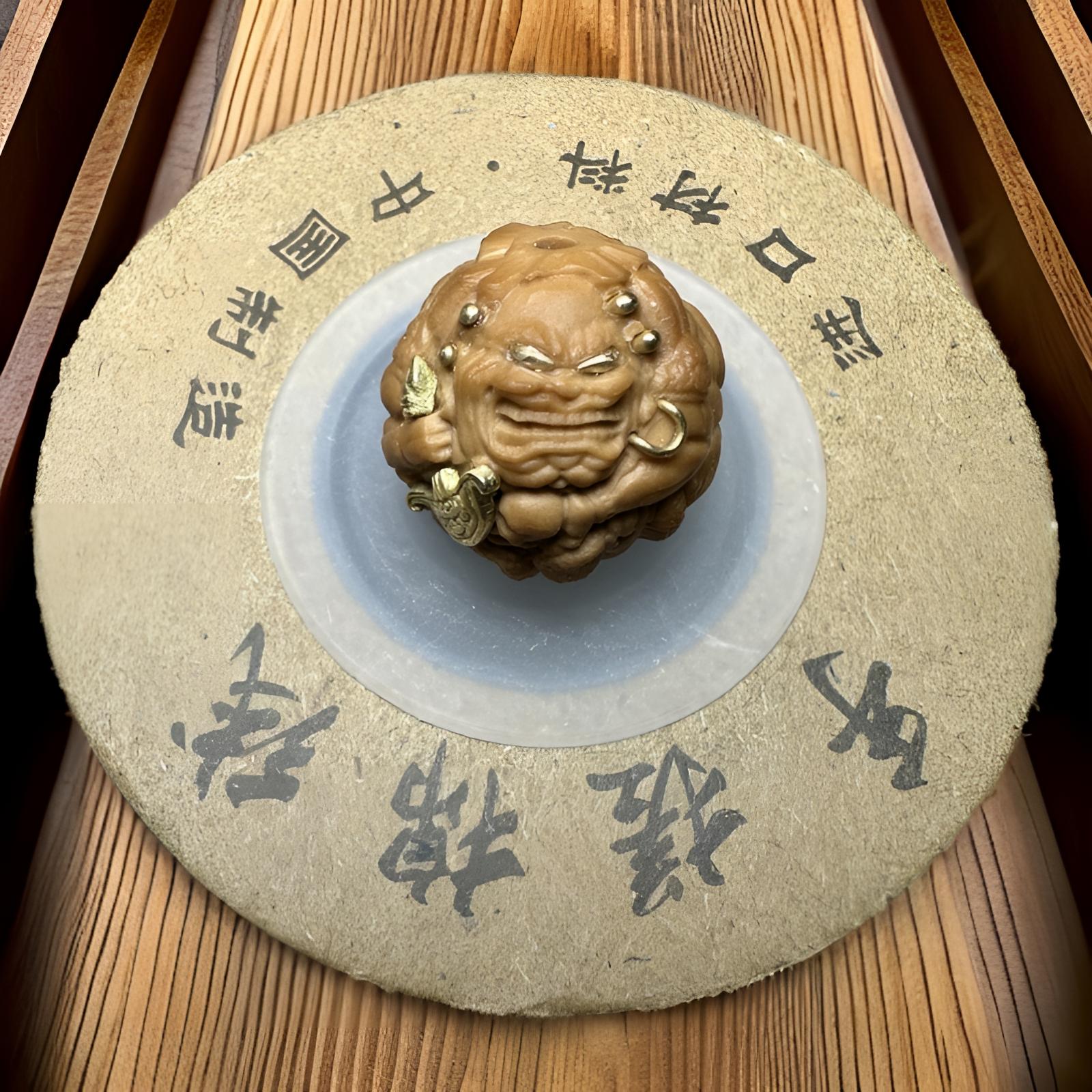 猴头核桃单颗(六臂)恶僧 尺寸16.5 - 18mm左右封口线免费镶孔道