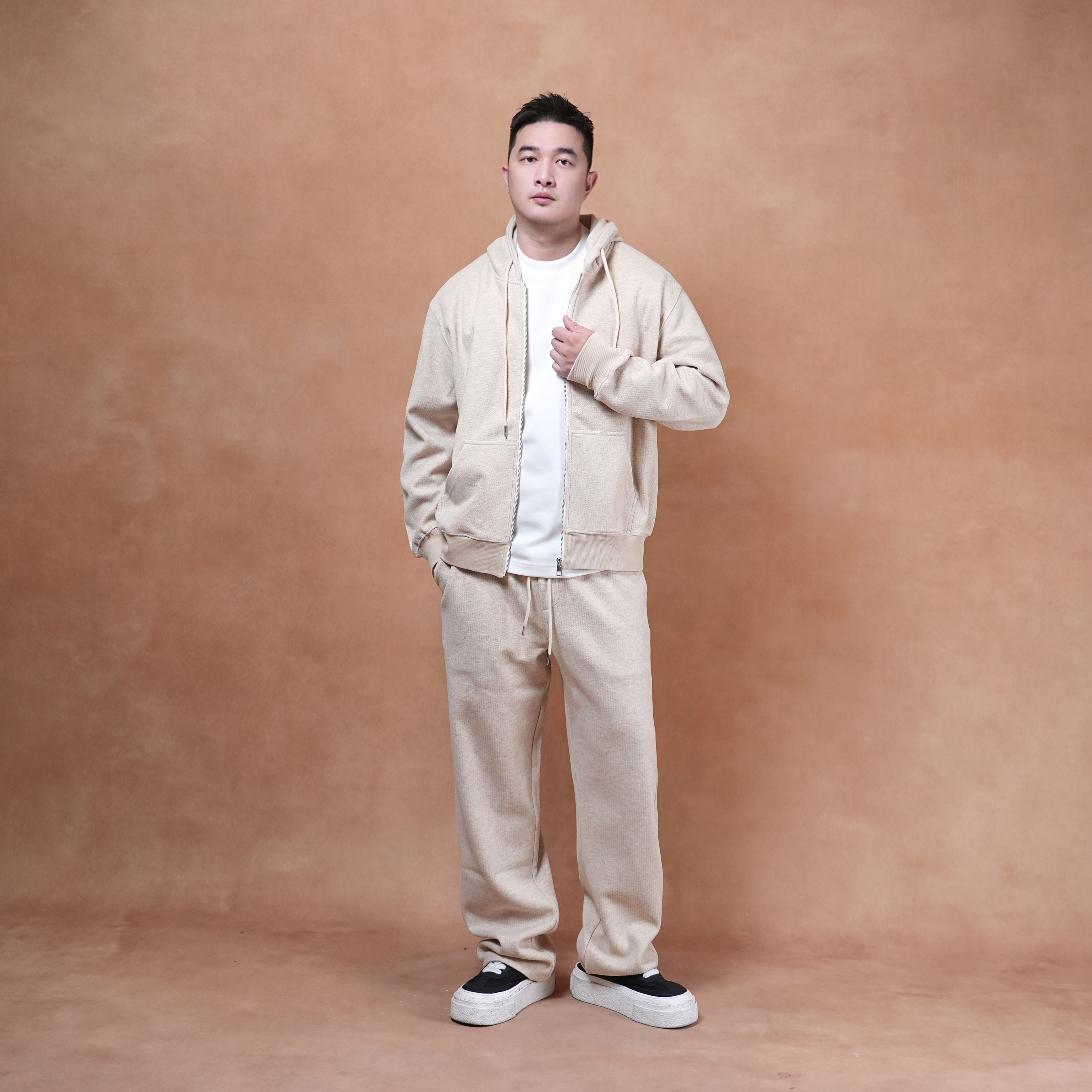 马丁叔叔 秋季新款上新绵羊毛混纺 高级感重磅卫衣裤子套装