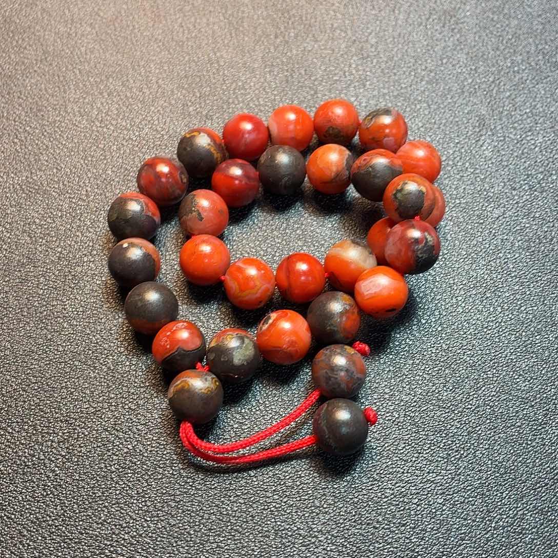 冬***季南红玛瑙未镶嵌手串