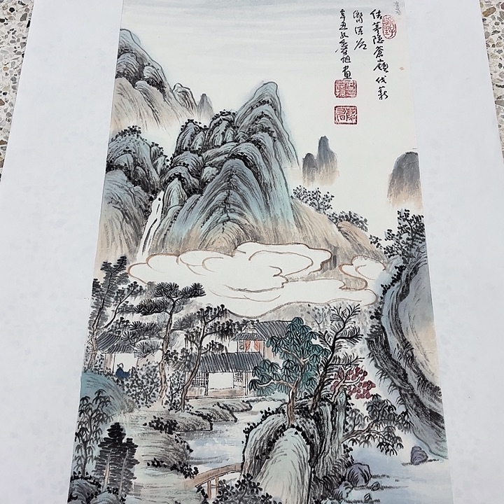 国画毕*财孔庆旭老先生去伪存真原作