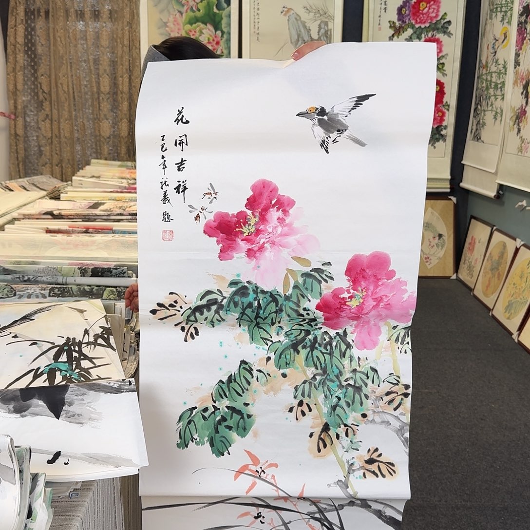 纯手绘国画作品好看三尺