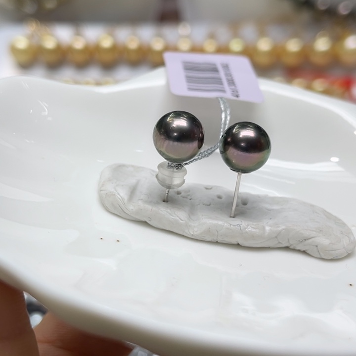 海水珍珠耳饰18K金镶嵌