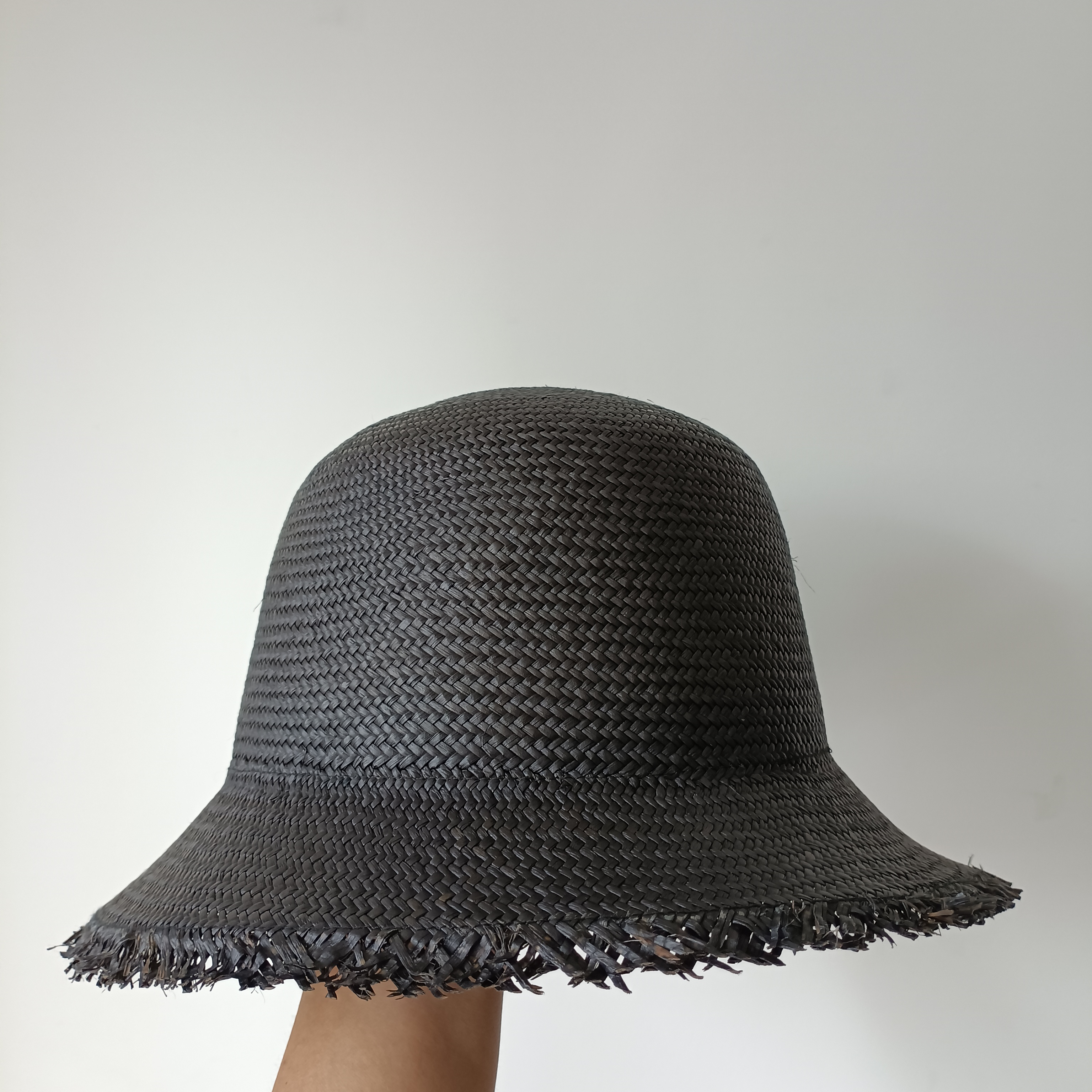 黑色厄瓜多尔进口巴拿马草帽