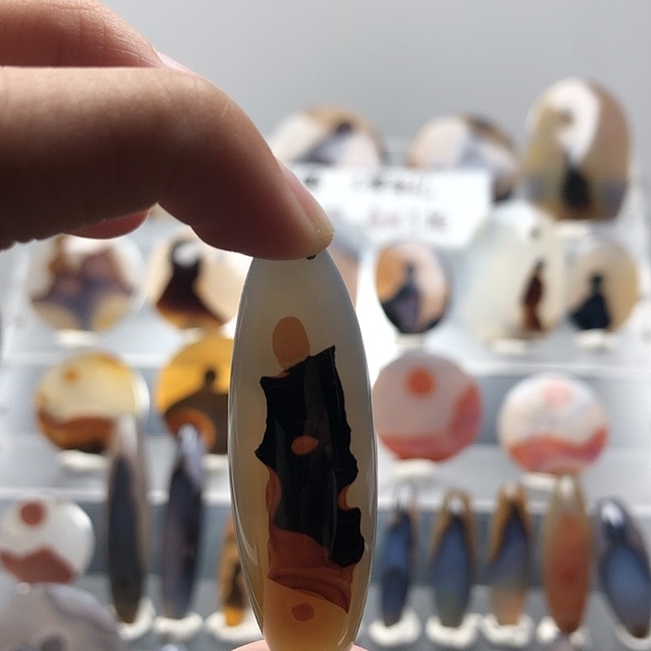 敬***阁玛瑙/玉髓银S925镀金镶嵌珠宝半成品