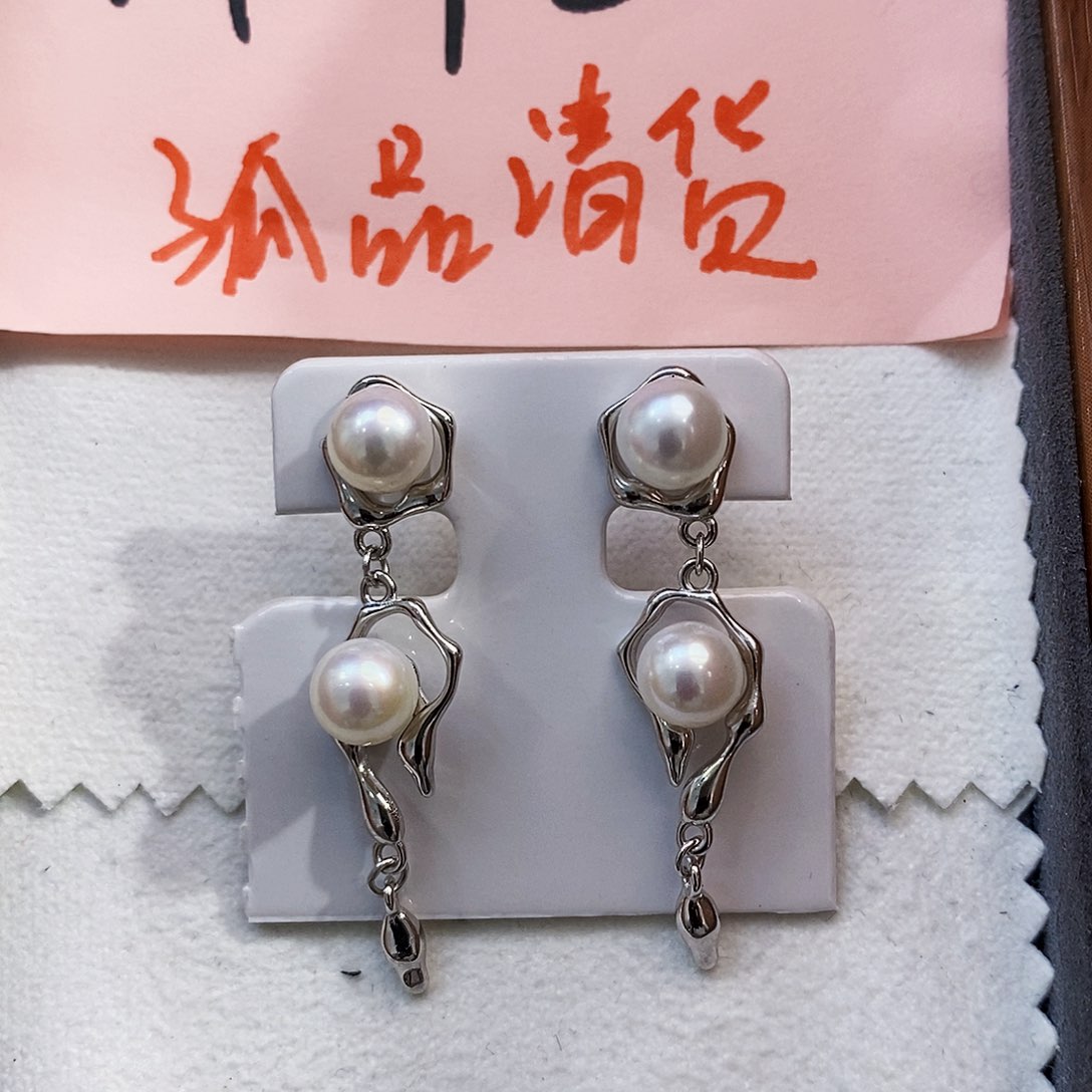 银S925镶嵌特价清库存正版珠宝淡水珍珠极光设计款淡水珍珠
