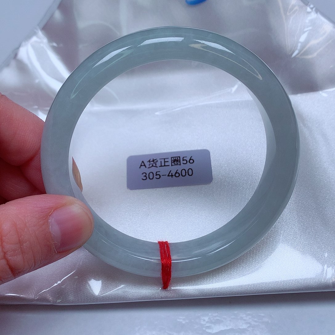 翡翠手镯银S925镀金镶嵌305号