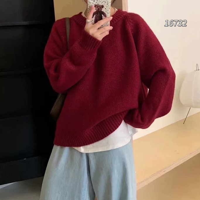 16732（部分无水洗唛，介意慎拍）WANGDAN净版圆领针织衫