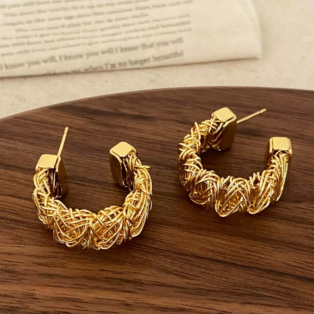 铜合金锆石耳饰 轻奢大气高级感 多款耳钉03