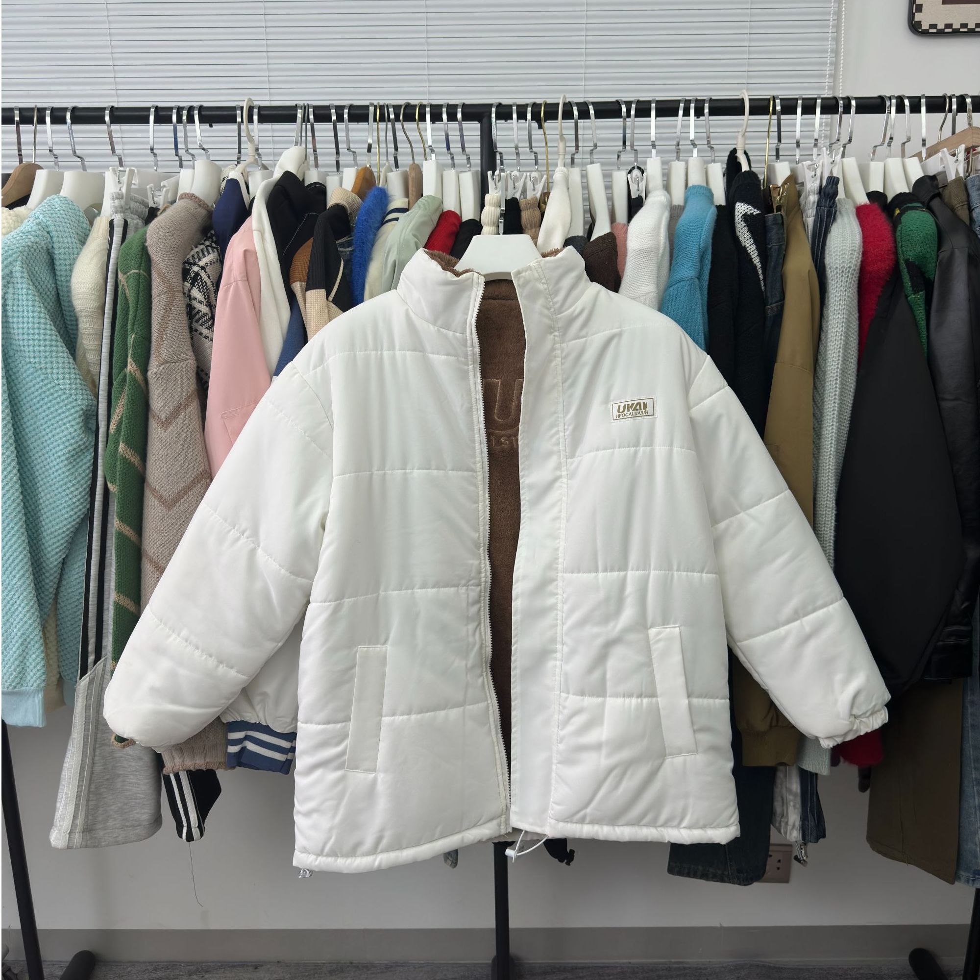1706-BY冬季羊羔绒棉衣男女双面穿棉服外套潮流百搭加厚面包服