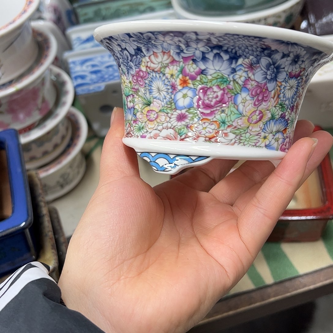 紫砂花盆786号瑕疵13/6.5cm