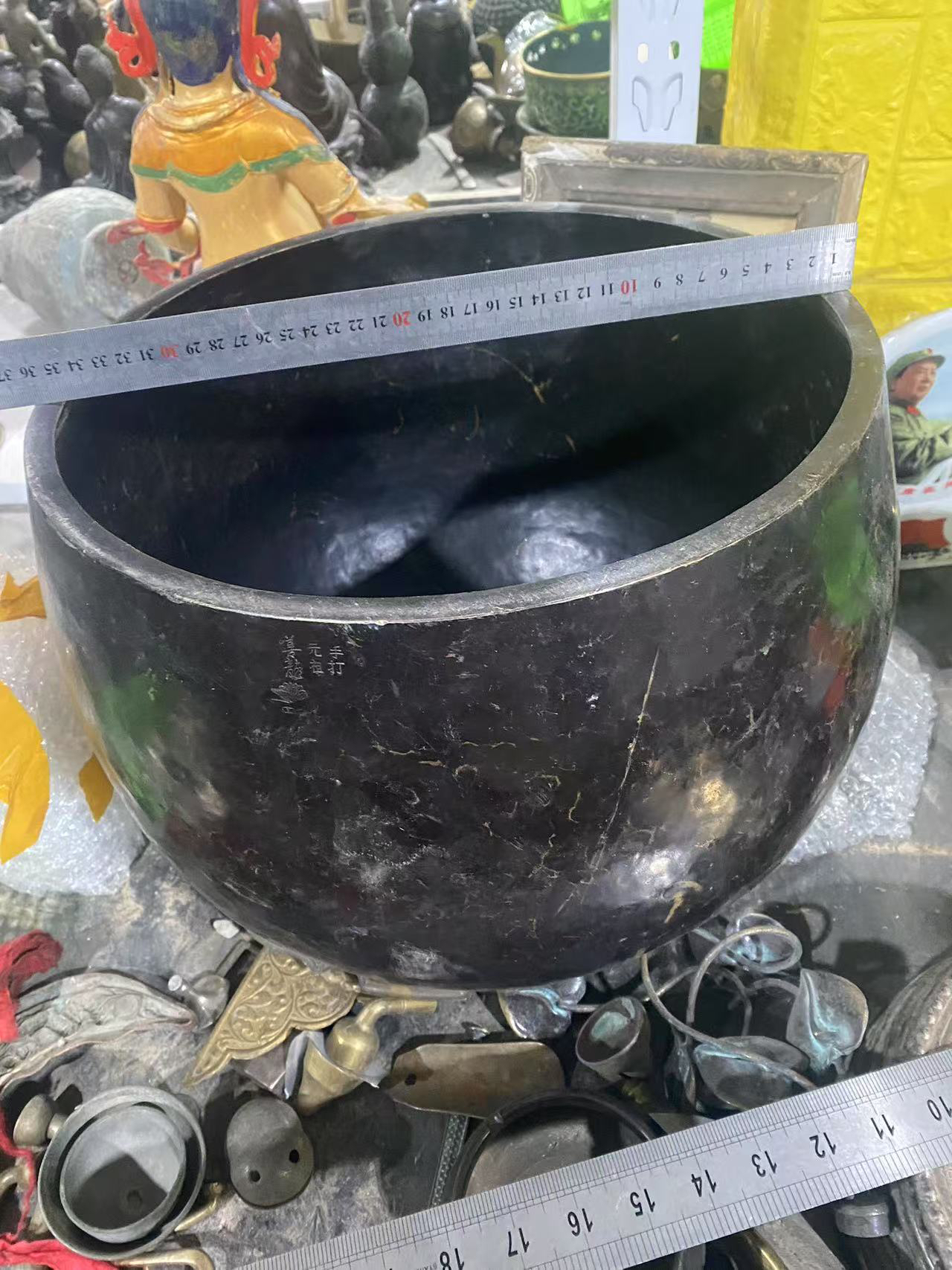 铜摆件大铜钵一个