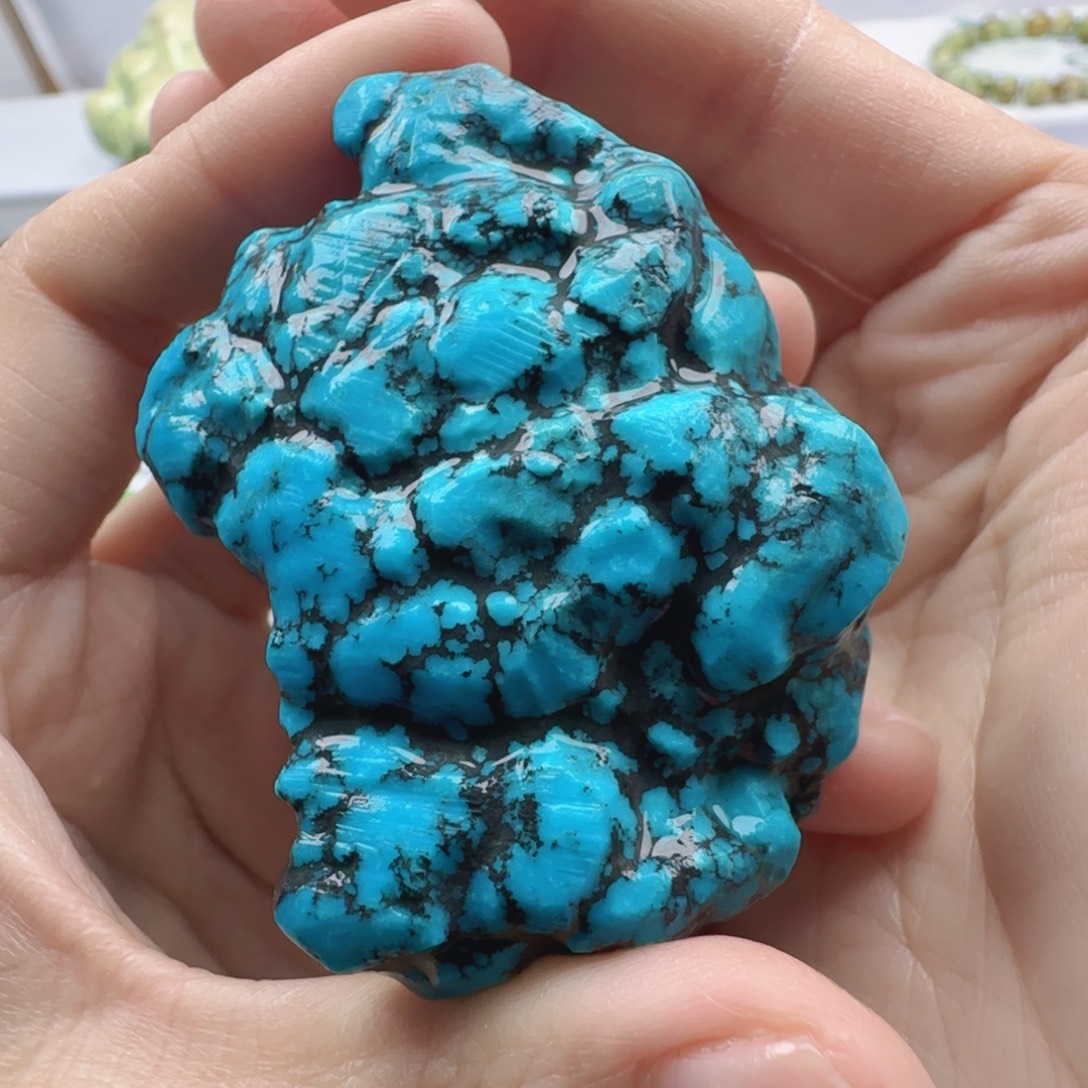 绿松石未镶嵌颈饰乌兰花随行