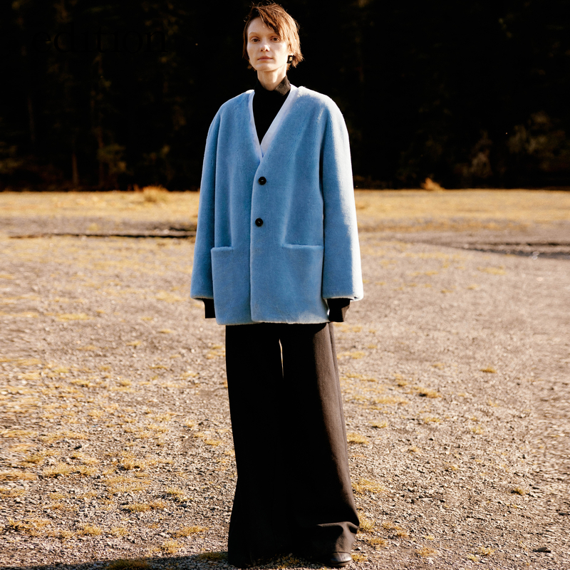 【赵老板专属】edition绵羊毛外套千金感轻奢外套#EBC4COTK02