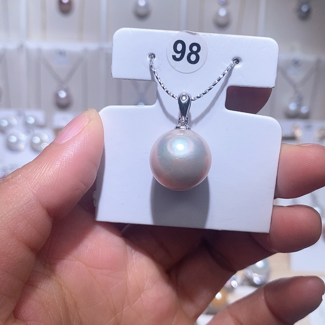 淡水珍珠银S925镶嵌颈饰