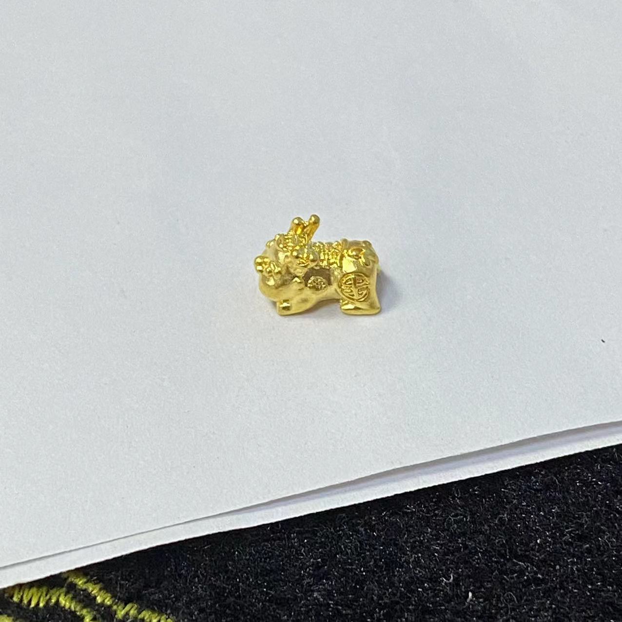 足金999貔貅宝宝搭红玛 瑙手串@@A240