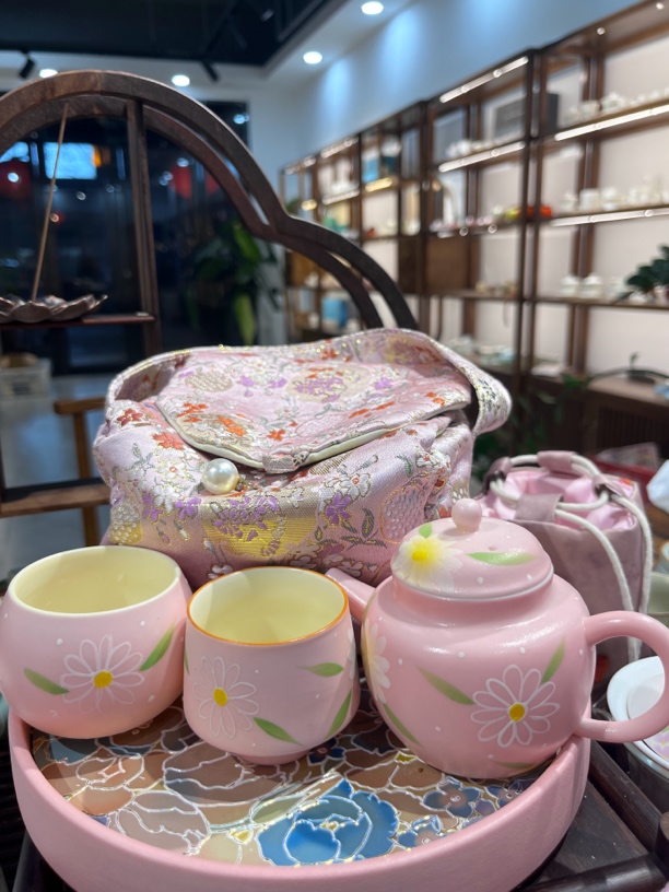 当代 一壶两杯搭配布包