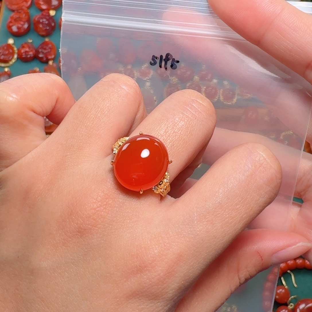 南红玛瑙南红银S925镶嵌