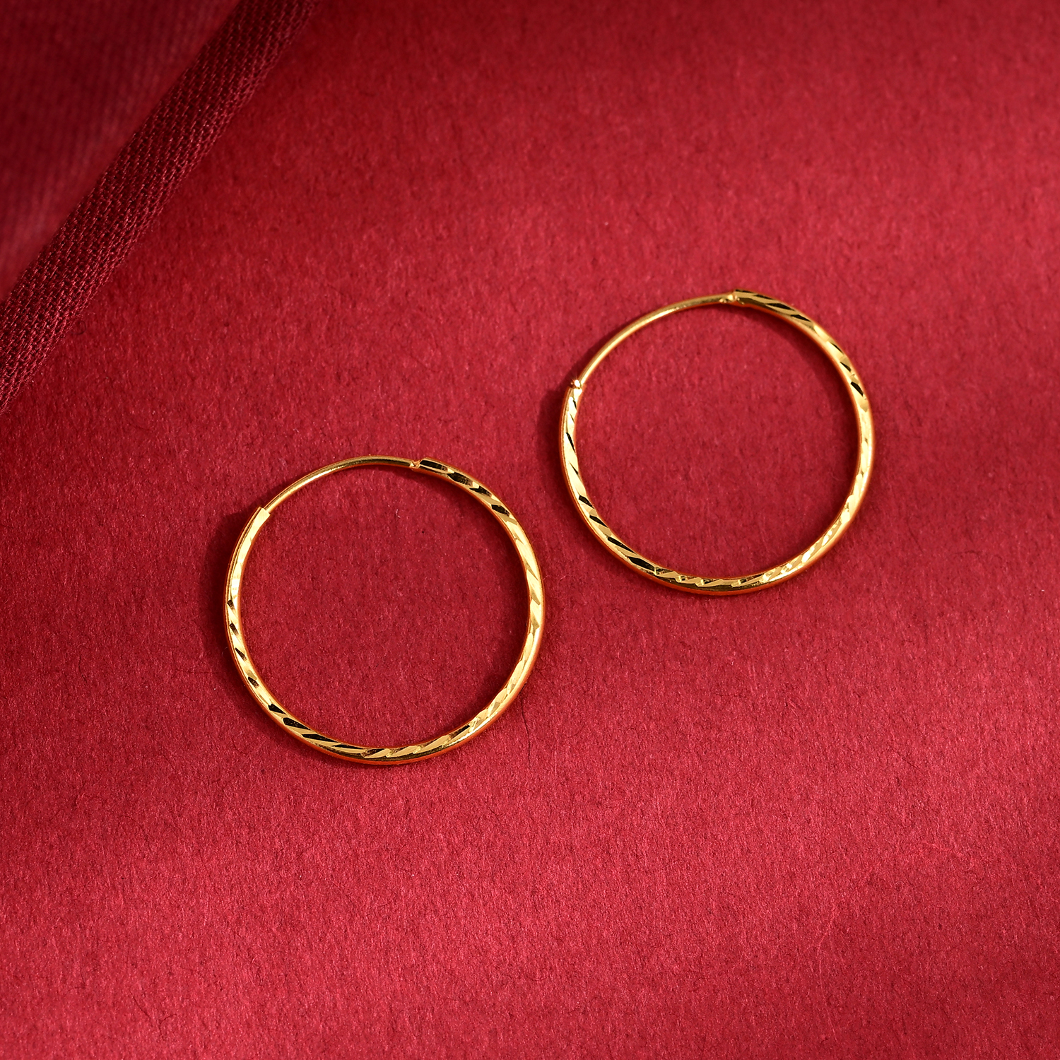 【小凤专属】18k金百搭16mm万能耳圈一对