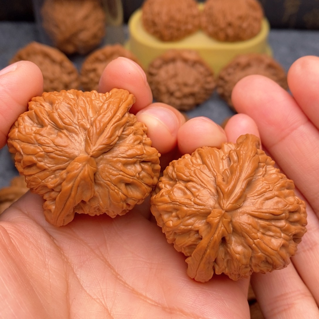 文玩核桃把件老树山地白狮子42全品