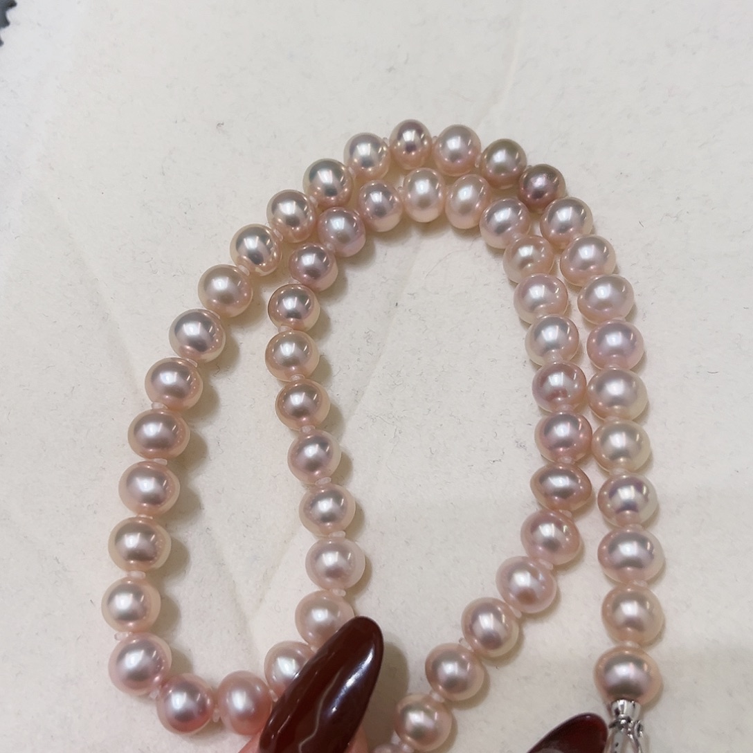 淡水珍珠颈饰银S925镶嵌