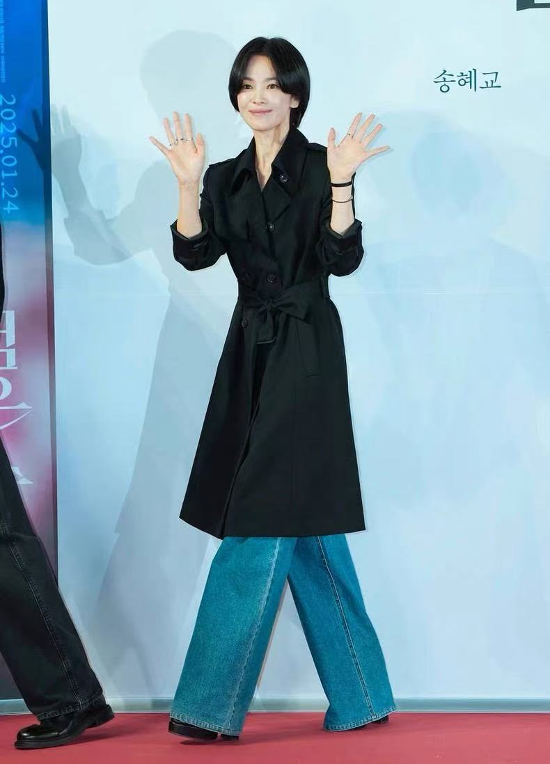 SS25513  美夏宋慧乔活动小个子中长款腰带风衣