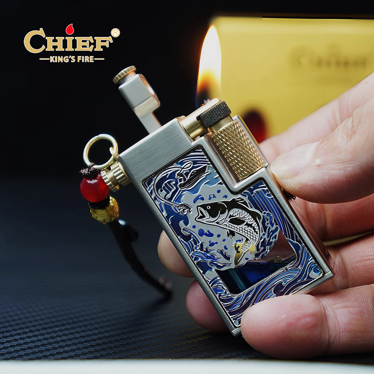 CHIEF/首领三代小钢炮升级706透明仓加长续航翻三倍煤油打火机