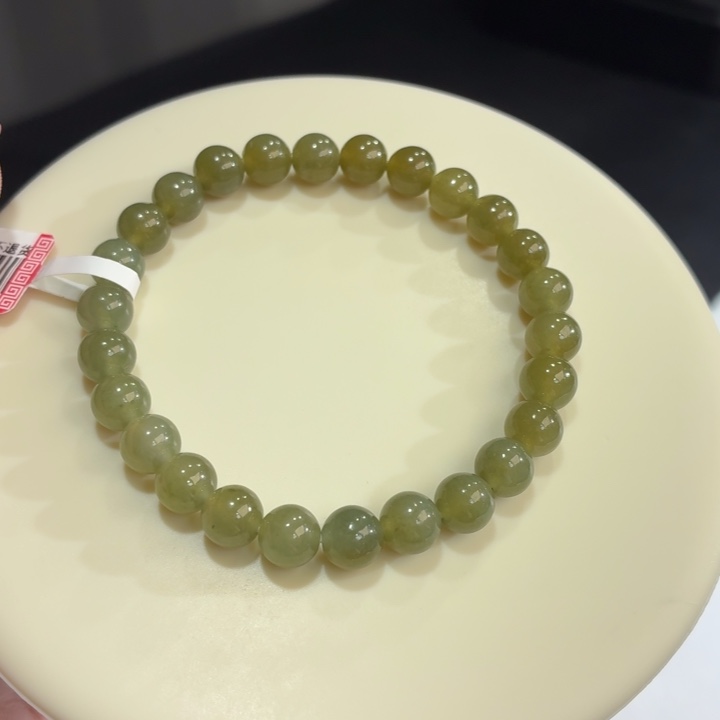 翡翠未镶嵌手链寿黄卡7.4