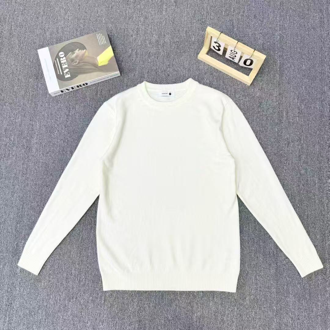 2025秋冬莱赛尔羊毛衫毛衣纯色保暖打底衫圆领内搭简约休闲百搭