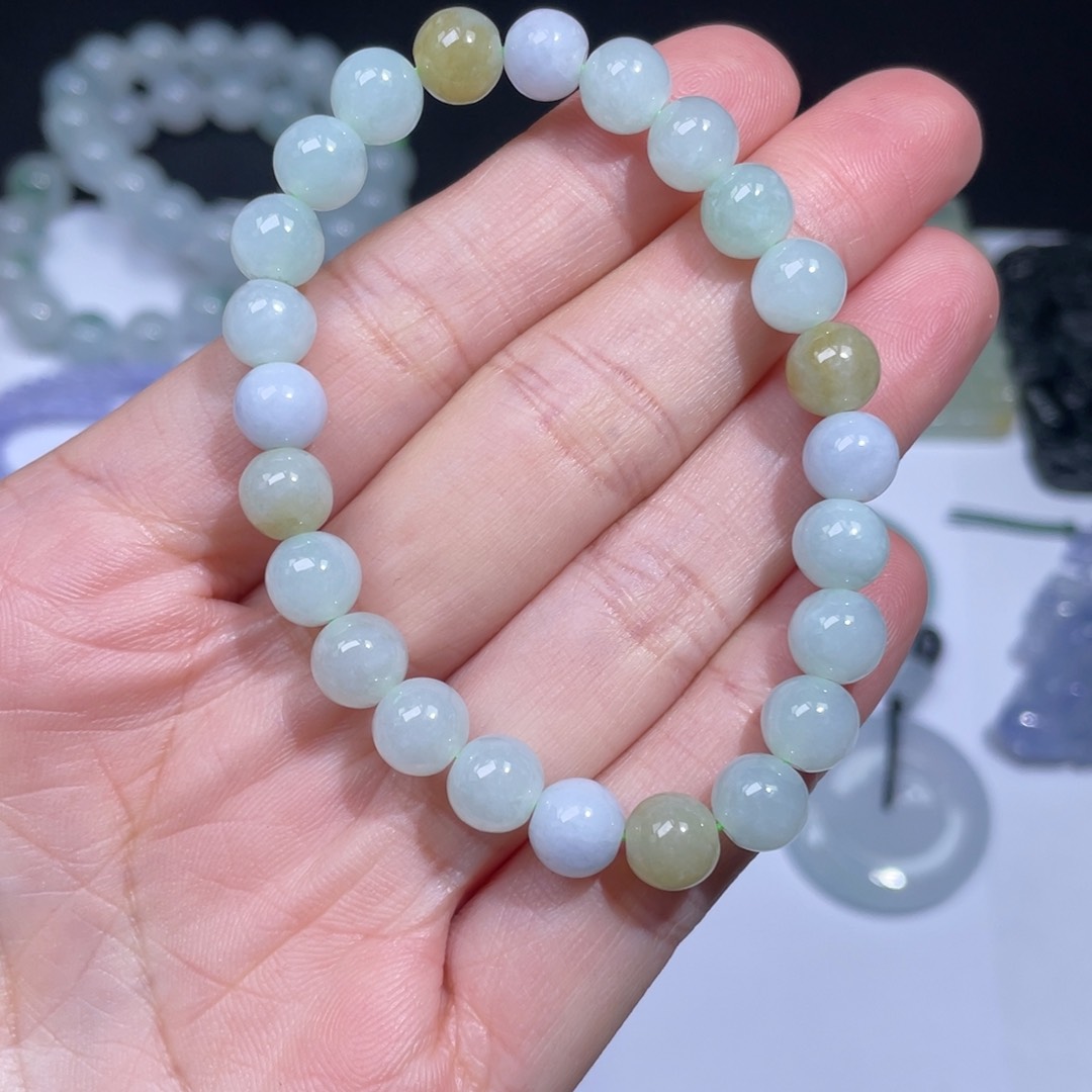 翡翠手链未镶嵌手串