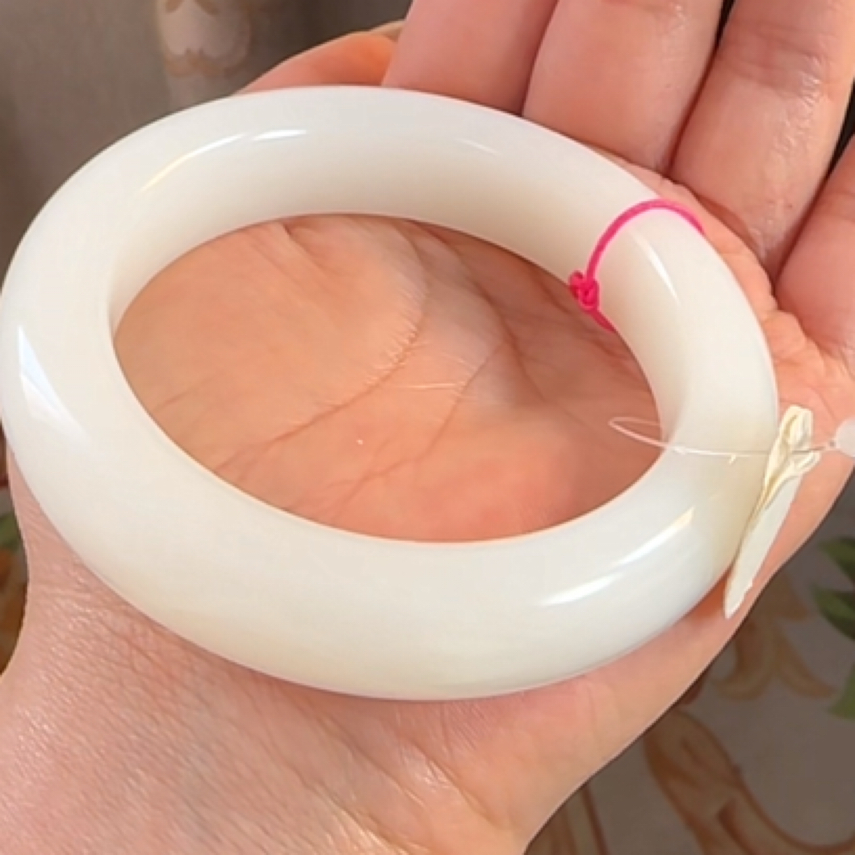 和田玉白玉糯白底超油糯手镯