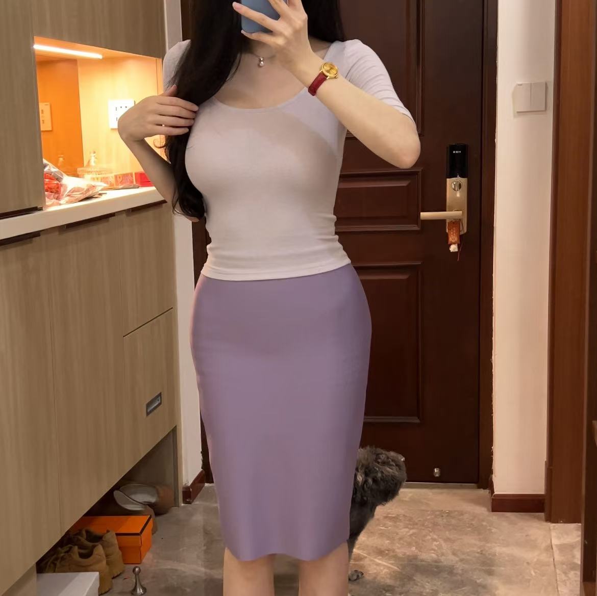 跨境外贸绷带裙修身显瘦性感风女装纯色半身裙夏季时尚包臀裙裙子