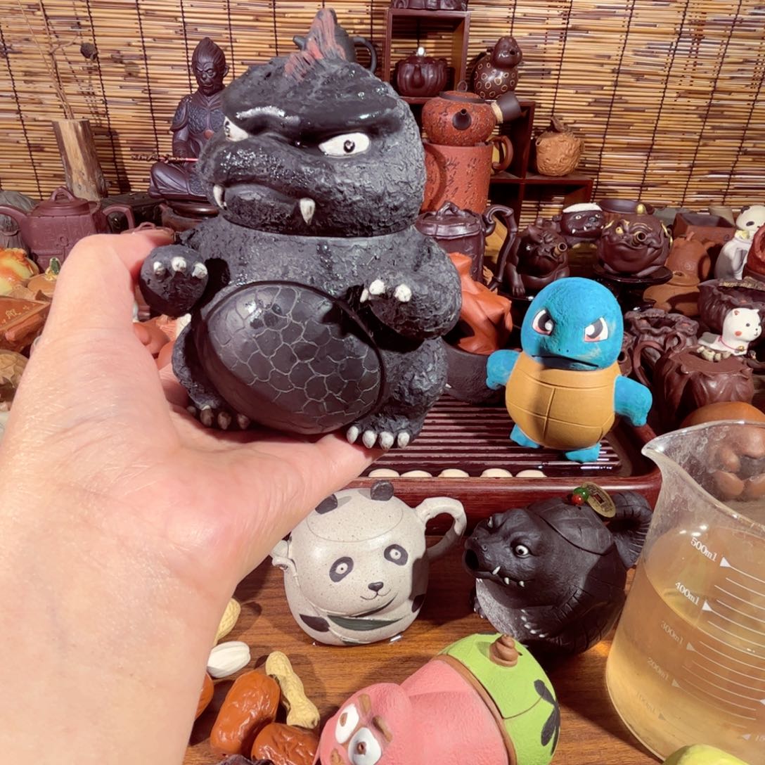 紫砂茶壶戴****狼纯手工制作过程非常