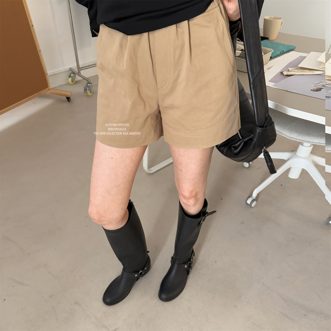 widelia春夏7177短裤休闲裤女韩版显瘦时尚百搭宽松纯色A字阔腿裤