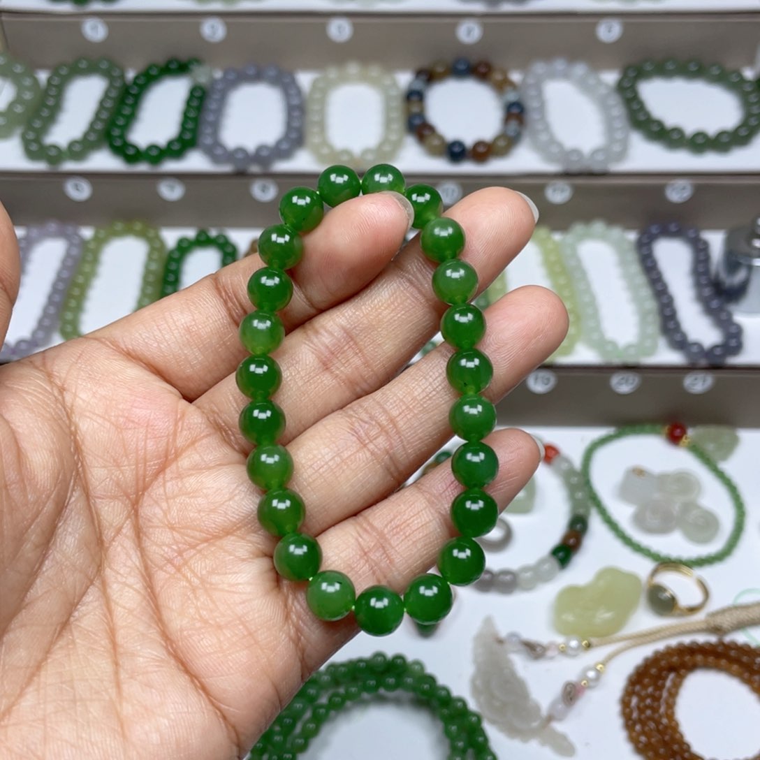 和田玉（碧玉）手链未镶嵌