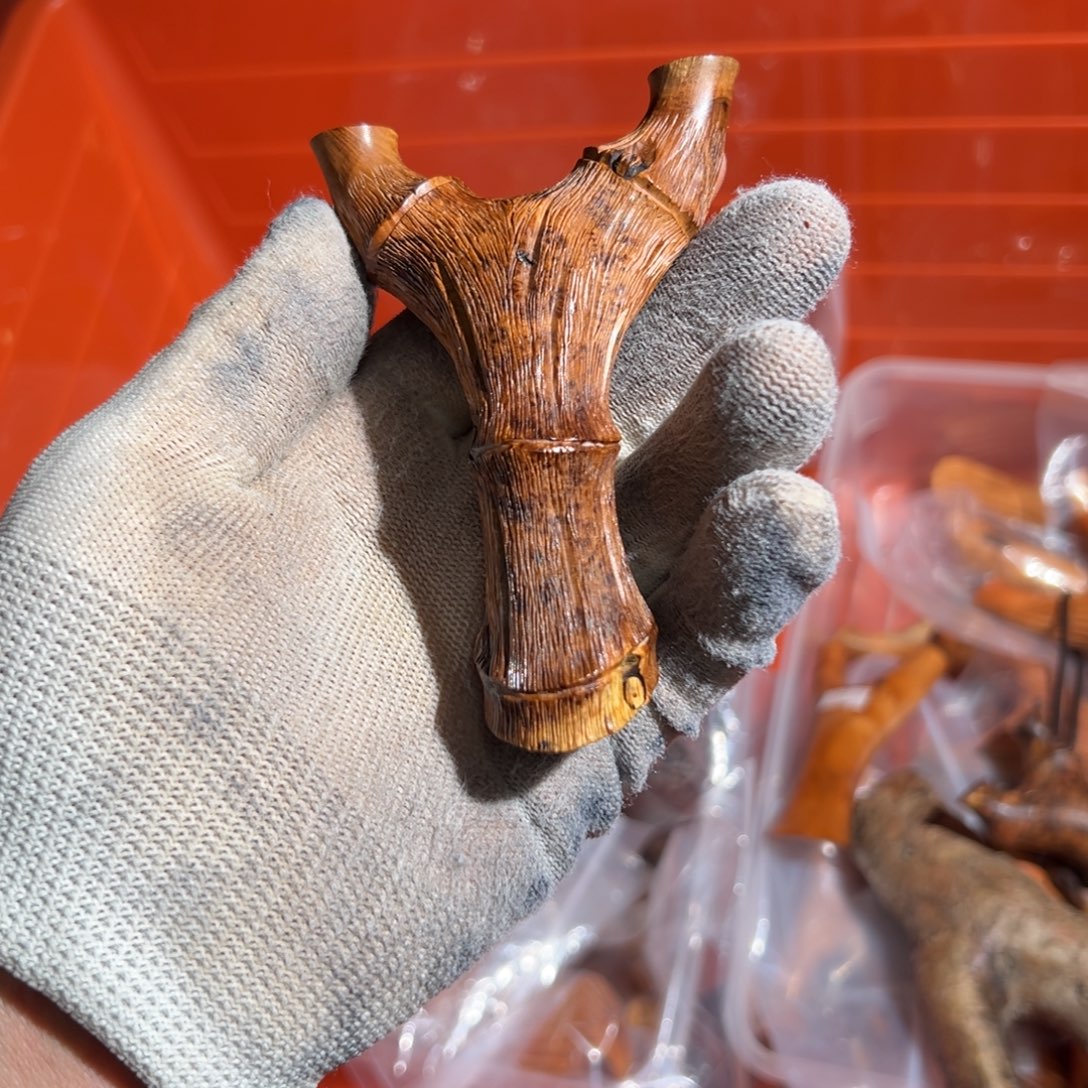 张***华麻利木工手工竹节木弓手工