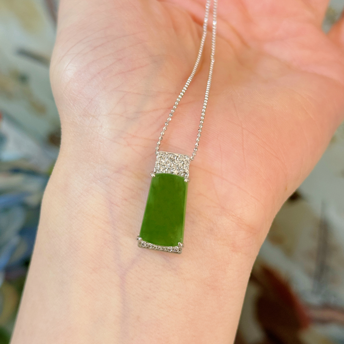 和田玉碧玉无事牌无黑点时尚百搭