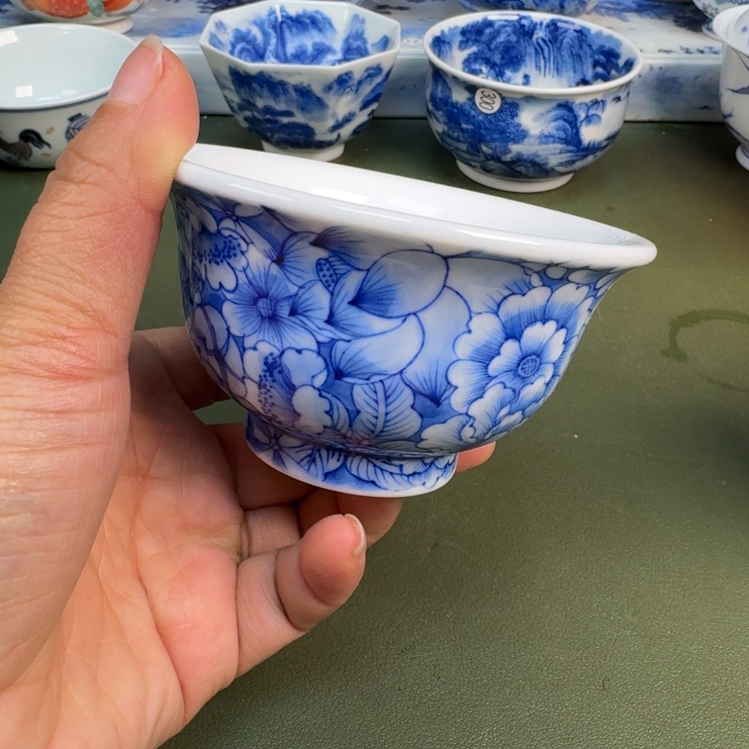 瓷景德镇纯手绘茶具圆圆240