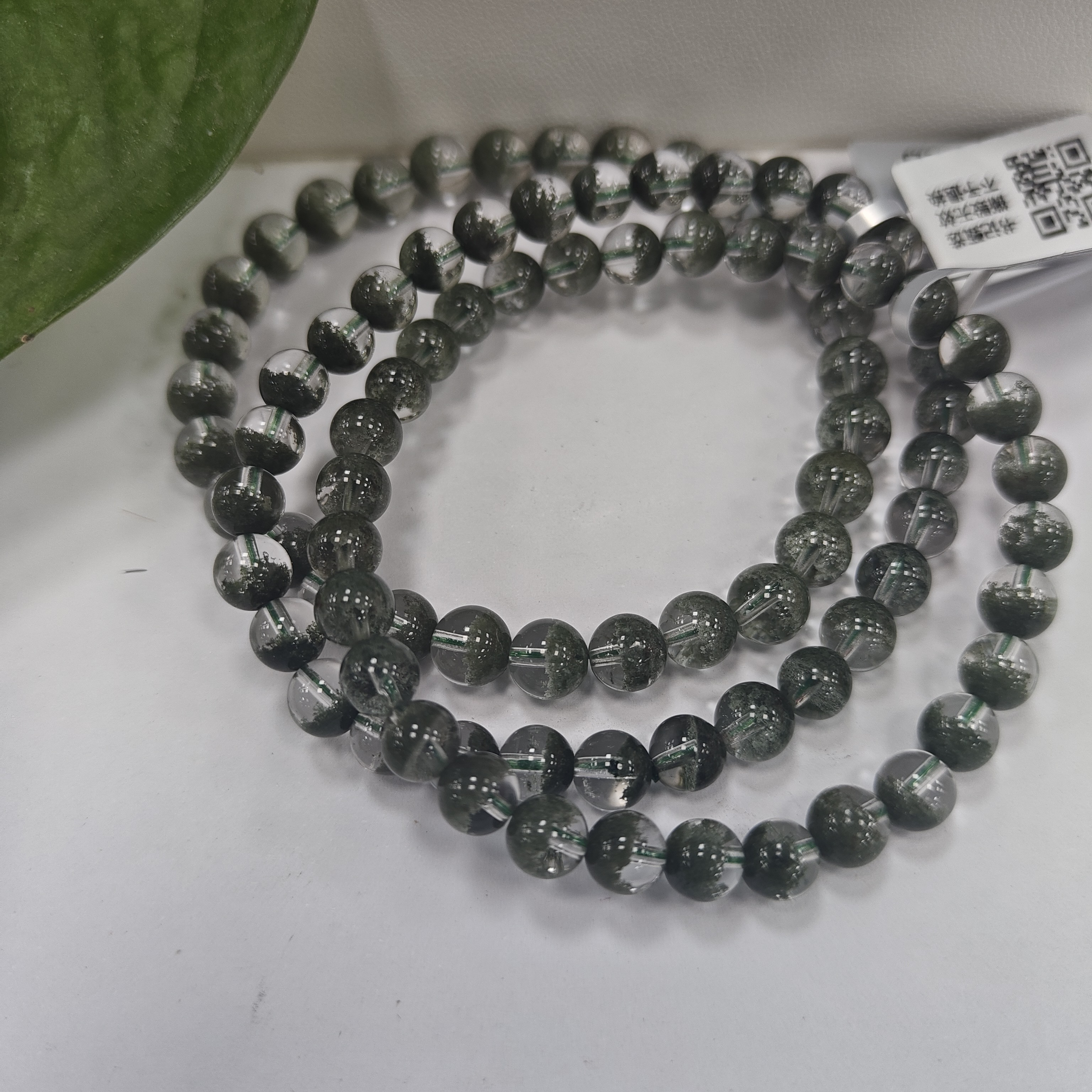 【拾晶轩】天然高品绿幽灵单圈手链 多样性发一件 约6mm 2803LA