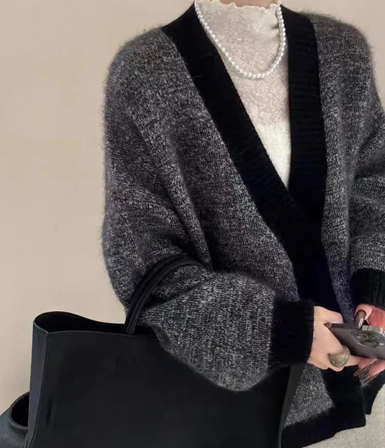 《花纱开衫》毛线 非成品  一份50克一两  毛线貂绒适合手工DIY