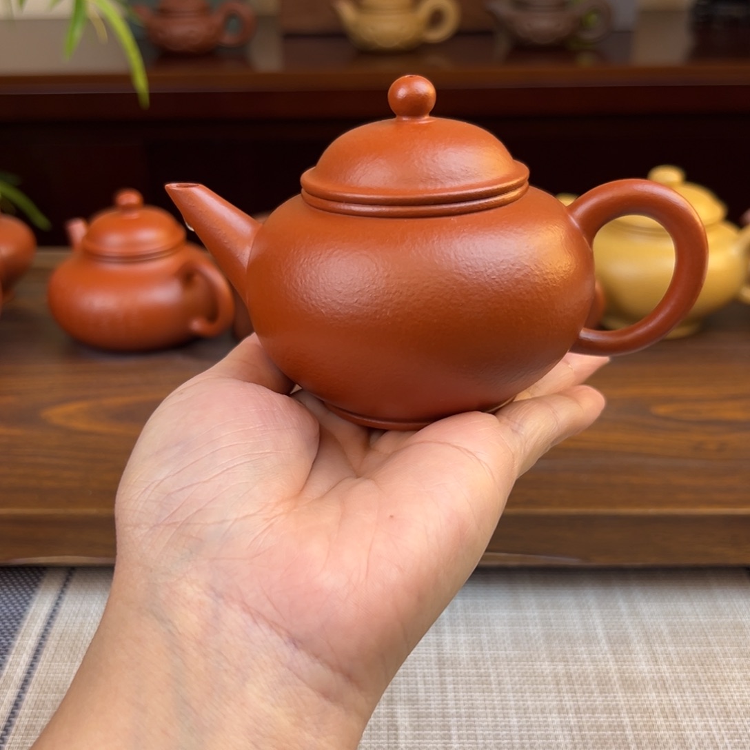 茶壶紫砂朱泥水平全手赵庄200cc