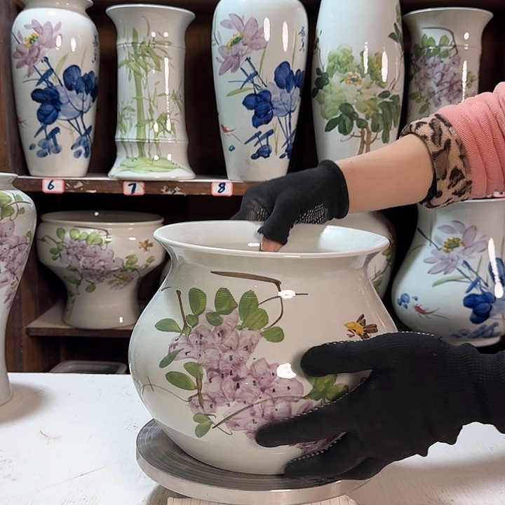 瓶钱袋子紫藤陶瓷陶瓷新款